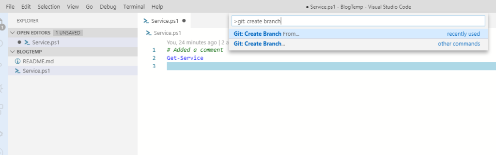 git create branch after clone