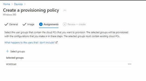 Create a Provisioning Policy Group